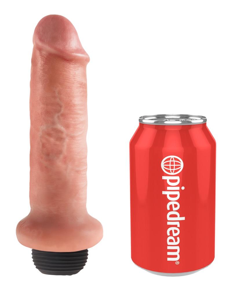6" Sprøjtende Dildo fra King Cock - Hyperrealistisk sexlegetøj