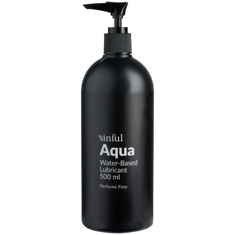 Sinful Aqua Vandbaseret Glidecreme 500 Ml - Klar