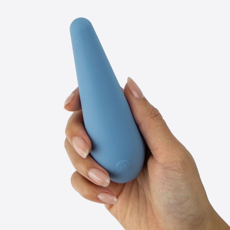 Amina Cone Blå Genopladelig Klitoris Vibrator på tilbud!
