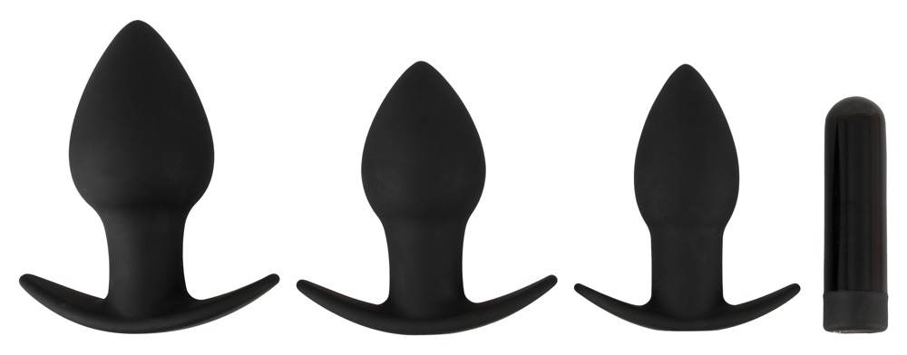 4-delt Butt Plug Set Med 3 Analplugs