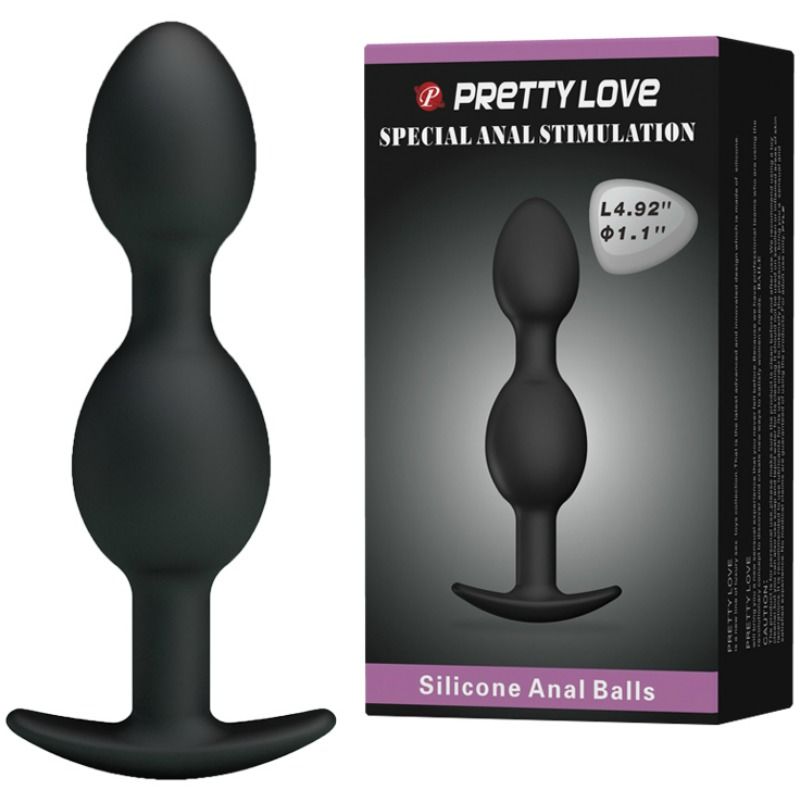 Pretty Love Bottom - Silikone Anal Bolde - Sort